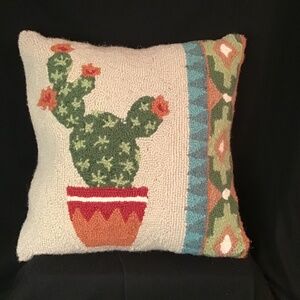Decorative throw pillow. 16”x16” Southwest or Bohemian design. Zip & Velvet back